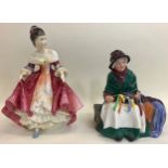 2 x Royal Doulton Figurines Silks and Ribbons HN2017 and Southern Belle
