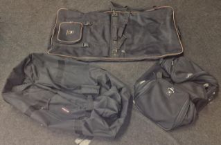 A collection of fabric holdalls.