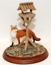 Border Fine Arts tableau featuring a fox from the Country Characters series 'The Scrounger' model