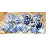 Mixed quantity of Oriental blue and white china
