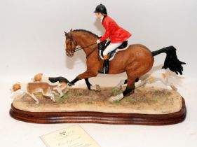 Large Border Fine Arts tableau 'Master With Hounds'. 64 of 500. Boxed with certificate. 46cms across