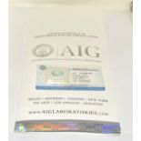 AIG certified single Natural Aquamarine un set stone of 3.5ct with full discloser in certificate