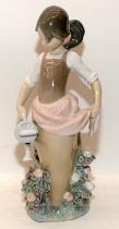 Lladro figure 1339 retired " Girl with Watering Can" rare 30cm tall
