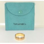 Tiffany & Co yellow/rose 18ct gold fully Tiffany hallmarked ring Size U, 7.2g