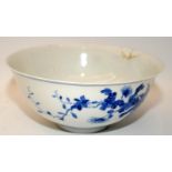 A Chinese 19th century porcelain bowl painted with flowers, Guangxu mark to base. D17cm.