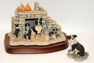 Border Fine Arts 'Jocks Pride' and 'Gyp' figurines featurin Border Collies. Large piece 22cms