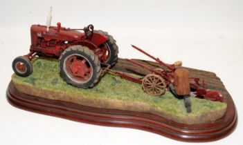 Large Border Fine Arts tableau. 'Tractors - Making Adjustments'. No certificate or box. 33cms across