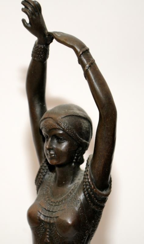 Signed after D H Chiparus (1886-1947) Bronze 'Miss Kita' exotic dancer figure. Signed to base - Image 5 of 7