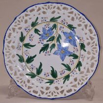 Limoges embossed plate in the "Rose Line design" 27cm diameter