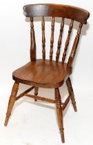 Apprentice piece oak miniature stick back Windsor chair. 30cms tall