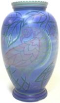 Poole Pottery Sally Tuffin bird vase 1996, 8.75" high.