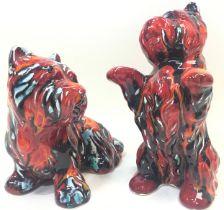 Poole Pottery interest Anita Harris dog figurine together with one other (2)