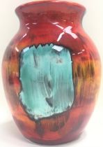 Poole Pottery large Living Glazes Gemstones vase from a designed by Anita Harris 9.8" high