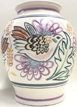 Poole Pottery late Poole Studio vase TSW pattern 1998, thrown by Alan White 11.7" high.