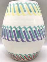 Poole Pottery shape 716 HYT pattern (rope) Freeform vase approx 8" high.