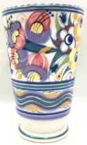 Poole Pottery usual shape 169 YO pattern vase 8.25"