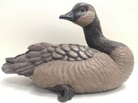 Poole Pottery large Canada Goose by Barbara Linley-Adams limited edition 486/500, 15.5" length.