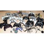 A collection of games controllers, various platforms