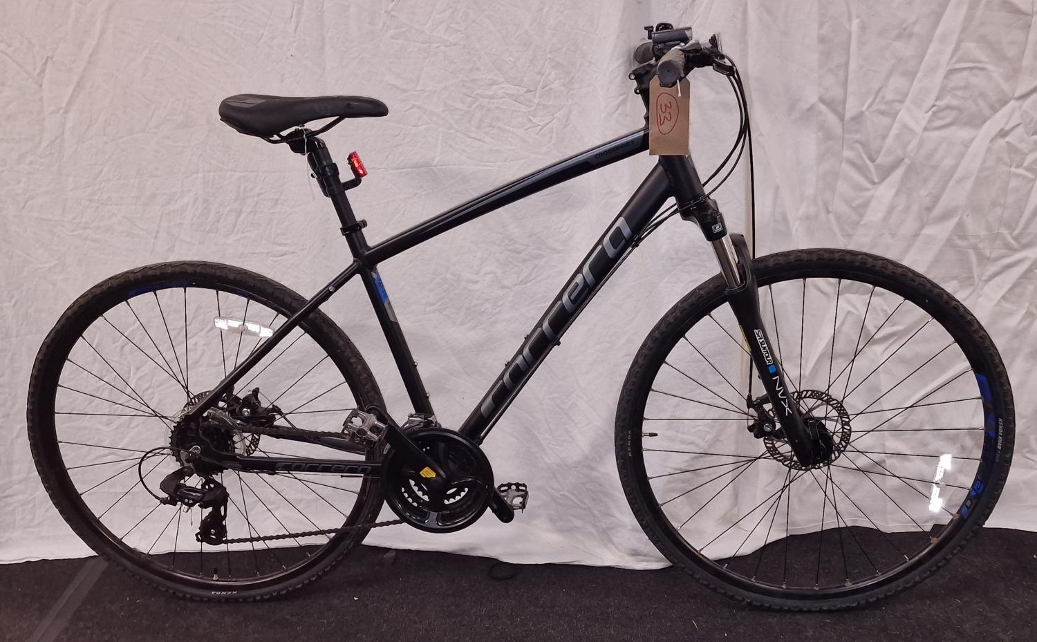 A Black Carrerra mountain bike 18" frame size 28" wheel size 24 gears.. (33)