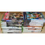 A collection of Xbox and PS2 computer games
