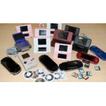 Collection of hand held games controllers, PSP, DS Lite, DS XL etc