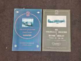 Christies 1981 Strathallan aircraft collection B R M collection card on board advertising.