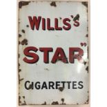 Wills 'Star' enamel sign 36 x 24".