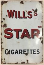 Wills 'Star' enamel sign 36 x 24".