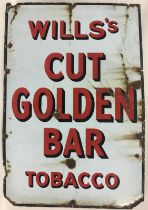 Wills Cut Golden Bar enamel sign 36 x 24".