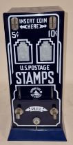stamp coin operated vendor 'shipman' with key excellent condition