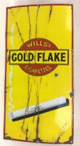 Wills Gold Flake yellow enamel sign 36 x 18".