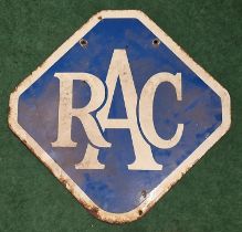 RAC double sided enamel sign