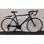 Black 21 speed gents push bike 21" frame size 27" wheel size.