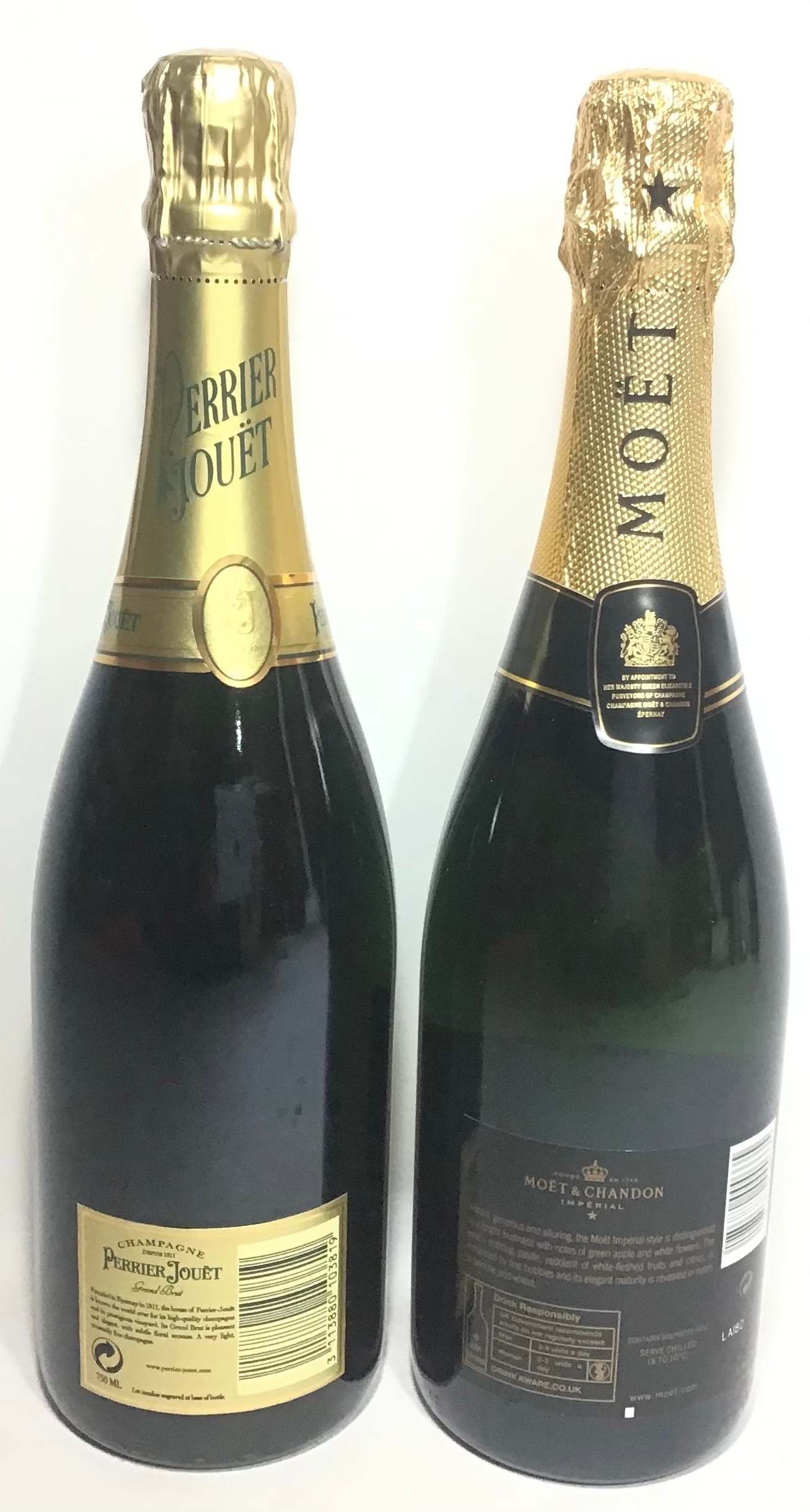 2 x Bottles Champagne "Moet & Chandon Imperial together Perrier Jouet Grand Brut" - Image 2 of 2
