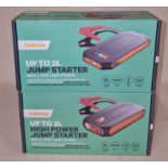 2 boxed Halfords small high power jump starters. (55)