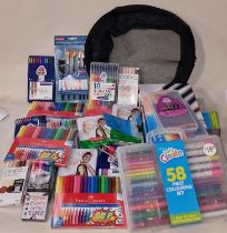 A bag of art and stationary materials. (20)