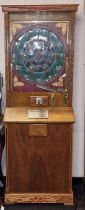 Darts coin operated floor standing machine on 1d coin, excellent condition.