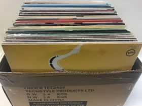 BOX OF VARIOUS JAZZ VINYL LP RECORDS. Some nice gems here to include artist’s -Sonny Rollins