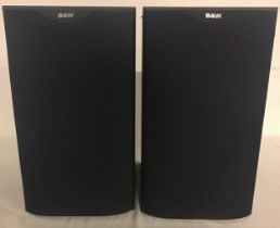 PAIR OF B&W BOOKSHELF SPEAKERS. These are 2 way speakers model No. DM601. Max power is 100 watt at 8