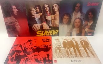 COLLECTION OF VINYL LP RECORDS FROM SLADE. All found here on Polydor Records with titles as