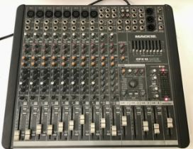 MACKIE MIXING DESK IN CASE. Here we have a MACKIE 12 channel mixing desk model No. CFX 12 MK 2.