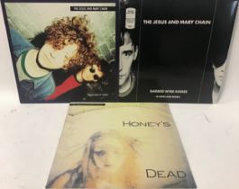 JESUS AND MARY CHAIN LP RECORDS X 3. The albums here are entitled - Honey’s Dead - Barbed Wire