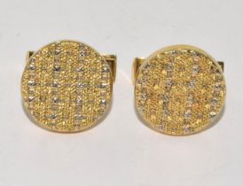 18ct yellow gold designer cufflinks 18g