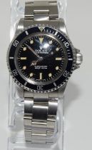 1985 Rolex Submariner 5513, black dial and bezel (5512 case back) Box, No papers.