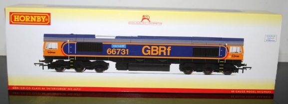 OO Gauge Hornby R3785 GBRf Co-Co Class 66 Interhub GB 66731. Boxed