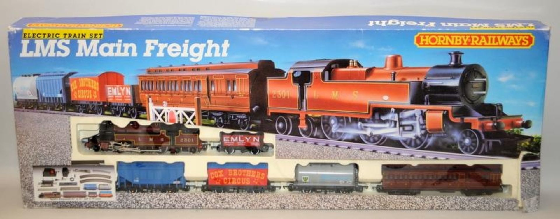 Hornby OO Gauge LMS Main Freight Electric Train Set R886. Storage wear to box. Appears complete