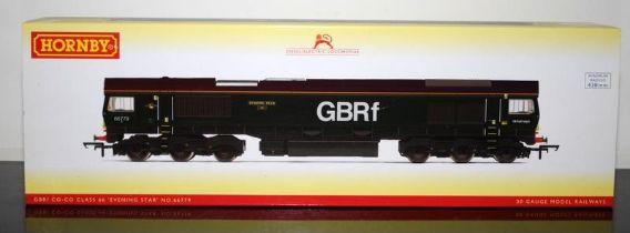OO Gauge Hornby R3747 GBRf Co-Co Class 66 Evening Star 66779. Boxed
