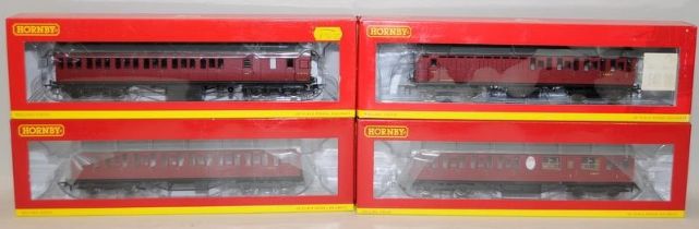Hornby OO Gauge Maroon Coaches R4522A, R4575A, R4576A and R4678A. All boxed