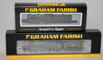 Graham Farish N gauge 372-054 Class 4F BR Black Locomotive c/w 372-800A Class A1 Tornado BR Green.