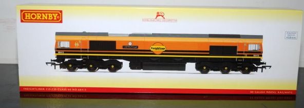 OO Gauge Hornby R3786 Freightliner Co-Co Class 66 66413 Locomotive. Boxed